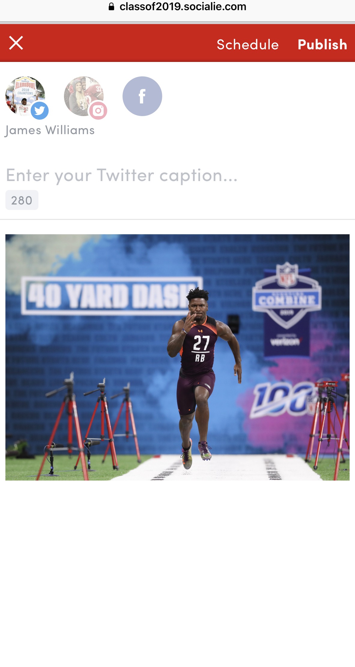Coach Boobie running the 40-yard dash at NFL Combine